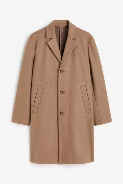 Пальто H&M Wool-blend, темно-бежевый