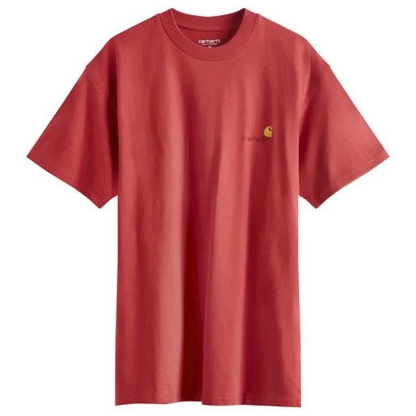 Футболка Carhartt Wip American Script T-Shirt, цвет Tuscany