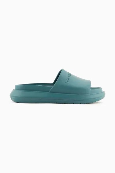 Шлепанцы Emporio Armani, бирюзовый