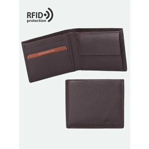 Мужское портмоне с RFID защитой. Натуральная кожа. MP, Португалия. B23P001R CASTANHO