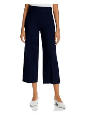 ТАЙЛОРЕД REBECCA TAYLOR Женские темно-синие укороченные брюки для работы с широкими штанинами 4