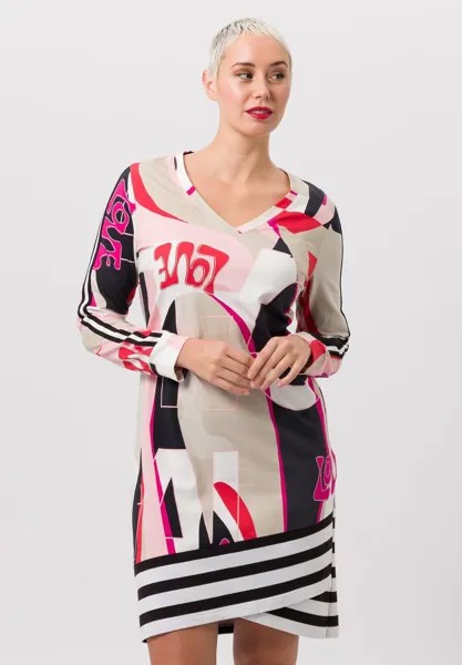 Повседневное платье TUZZI, цвет ecru poppy red schwarz