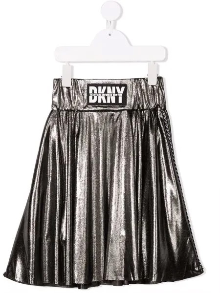Dkny Kids расклешенная юбка с нашивкой-логотипом