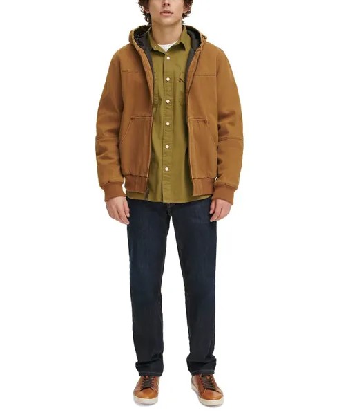 Мужская куртка-бомбер с капюшоном и стеганой подкладкой для спецодежды Levi's, коричневый