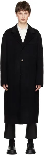 Черное пальто Marton Nanushka