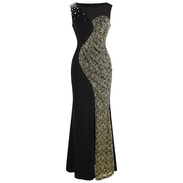 Женская модная юбка с круглым вырезом Angel-fashions, длинная юбка с плиссированным бисером, модель 459