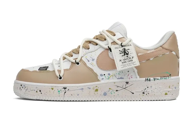 Кроссовки Nike Air Force 1 Skateboarding Shoes Unisex Low-top Khaki, хаки