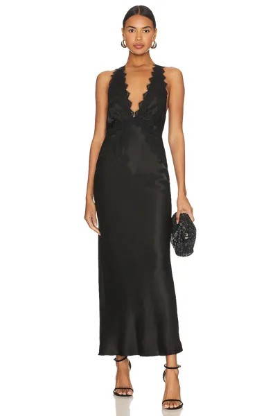 Платье миди Shona Joy Camille Lace Cross Back, черный