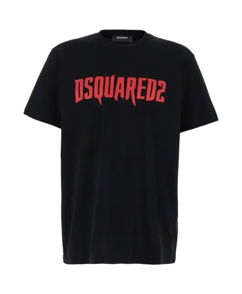 Футболка Поло с кленовым принтом Dsquared2, черный