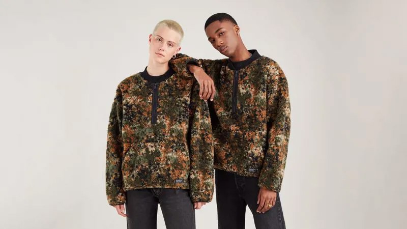 Quarter Zip Camo Sweatshirt