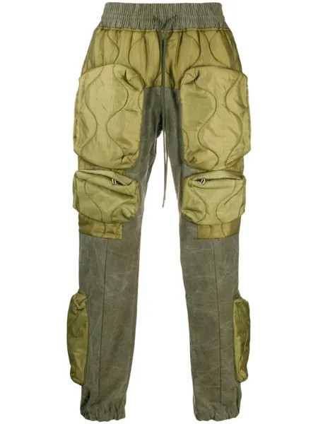 Readymade дутые брюки карго, зеленый