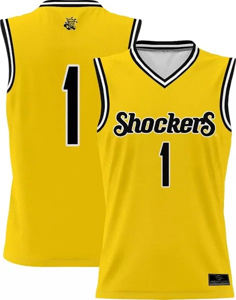 Мужская желтая альтернативная полностью сублимированная баскетбольная майка Prosphere Wichita State Shockers #1