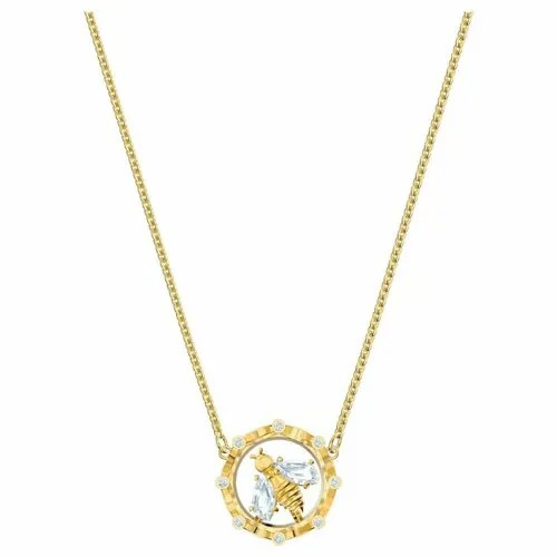 Колье SWAROVSKI, кристаллы Swarovski, длина 38 см, золотой