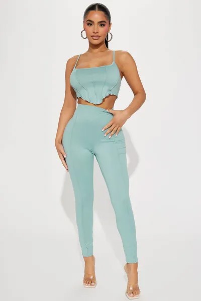 Леггинсы Fashion Nova KSJ4747, аква