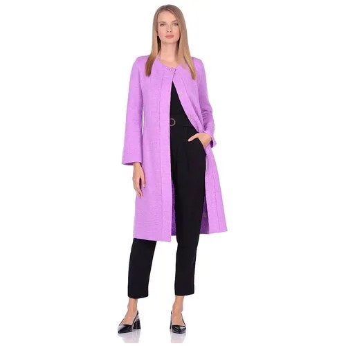 Кардиган-пальто Veronika Style 0269-02, цвет яркая сирень, размер 46