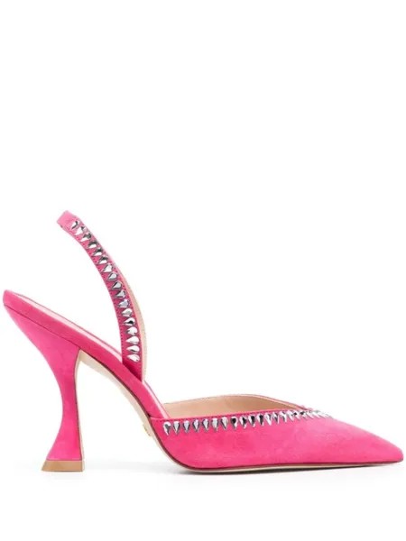 Stuart Weitzman туфли с кристаллами, розовый