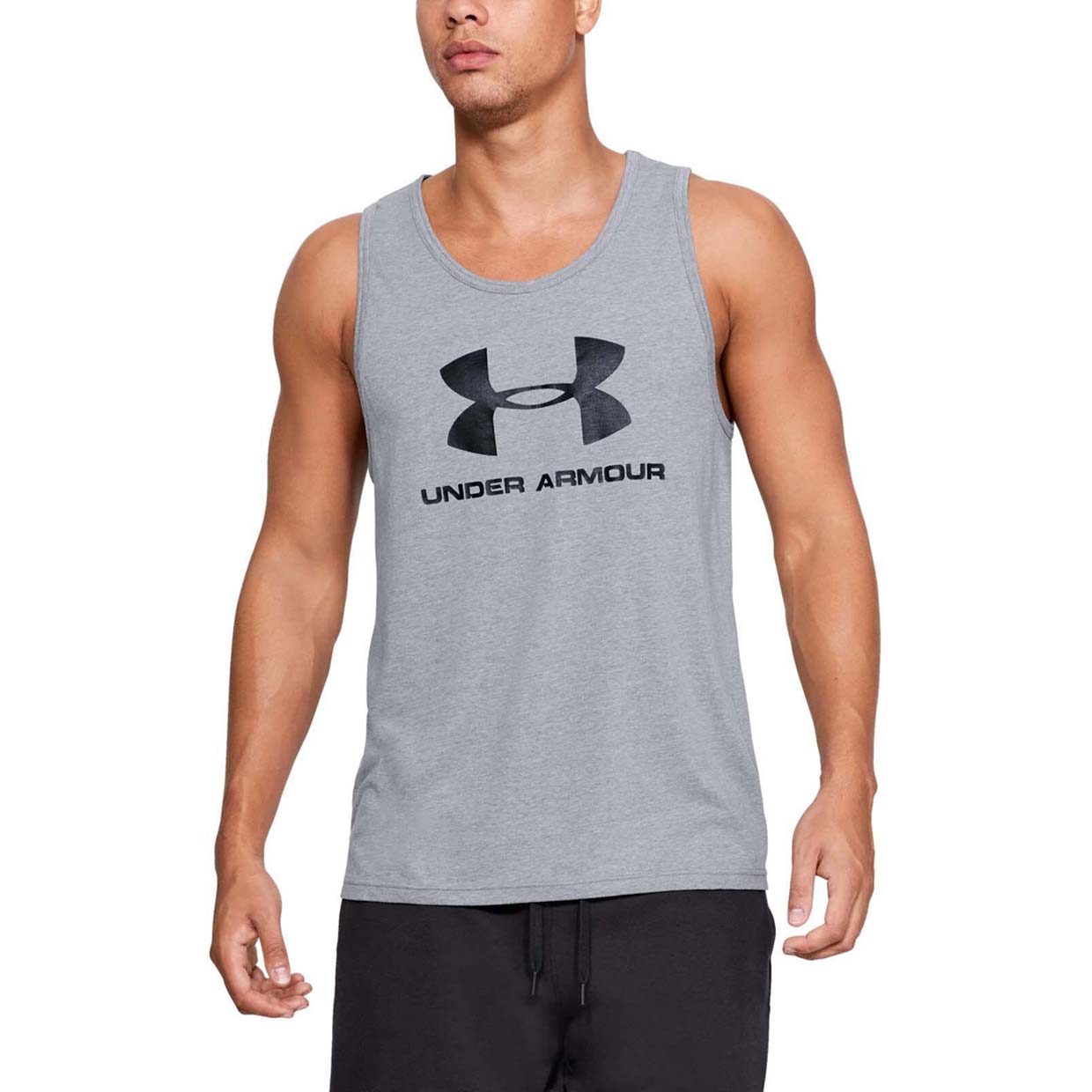 Майка мужская Under Armour Sportstyle Logo Tank серая XL