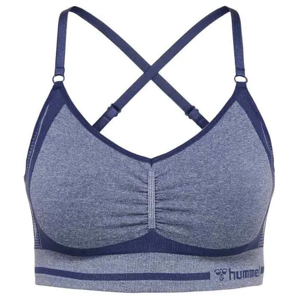 Спортивный топ Hummel Lulu Scrunch, синий