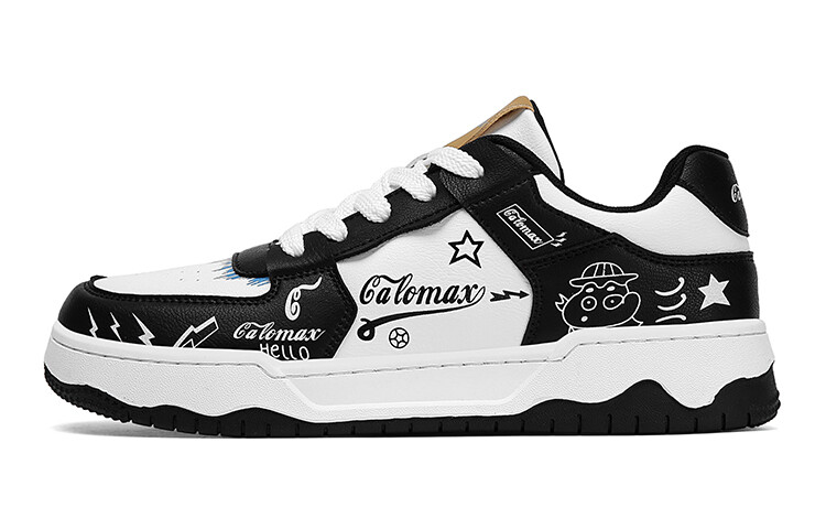 Кроссовки CALOMAX Skateboarding Shoes Unisex Low-top, белый/красный