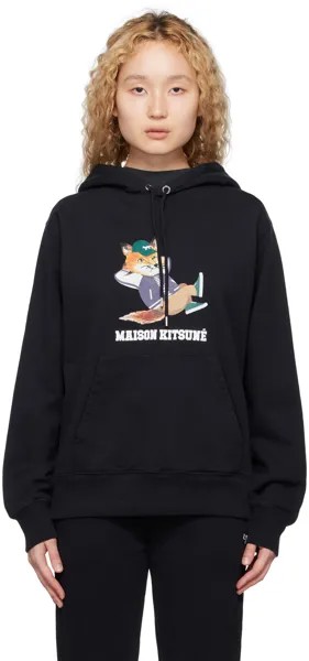 Толстовка из черной лисицы Dressed Chillax Maison Kitsune