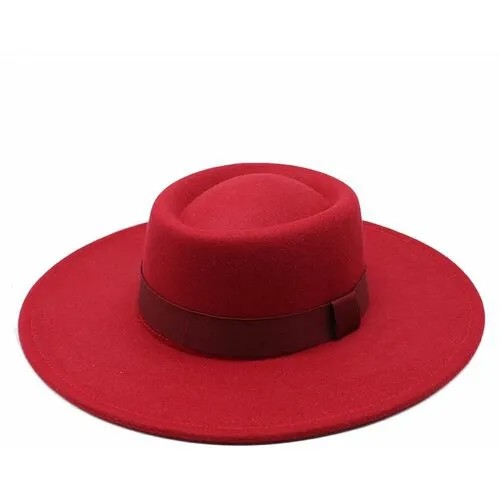 Шляпа , размер 57, бордовый