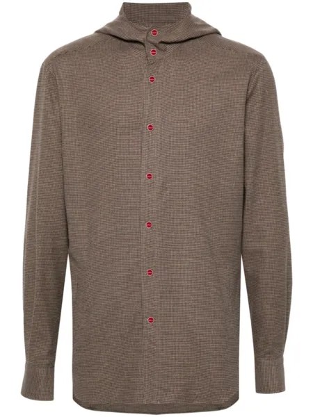 Kiton худи в ломаную клетку, нейтральный цвет
