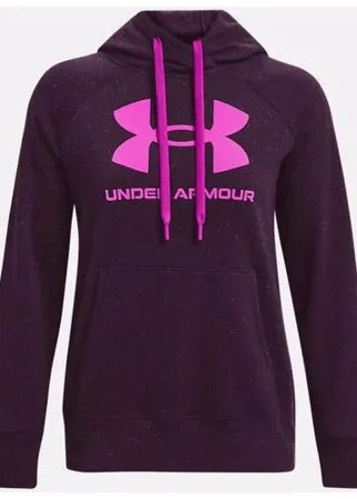 Худи Under Armour Rival Fleece Logo Hoodie размер XS, polaris purple/meteor pink