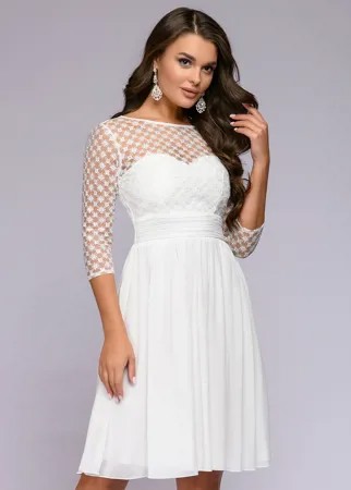 Вечернее платье женское 1001dress 0122001-30117WH белое 48