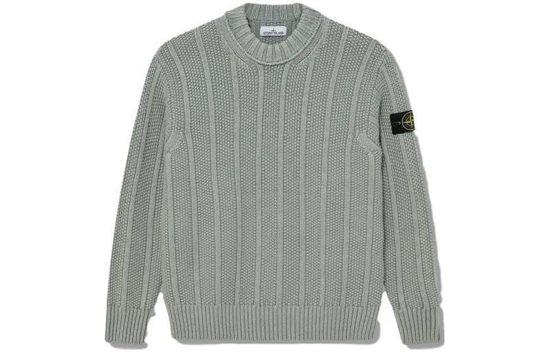 Свитер из чистой шерсти Stone Island, зеленый