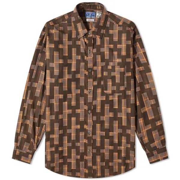 Рубашка Blue Blue Japan Nagashi Juji Cross Pattern Shirt