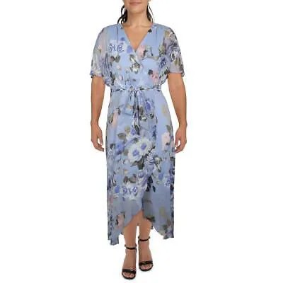 Женское синее шифоновое платье макси с пышной юбкой Jessica Howard 16 BHFO 1204