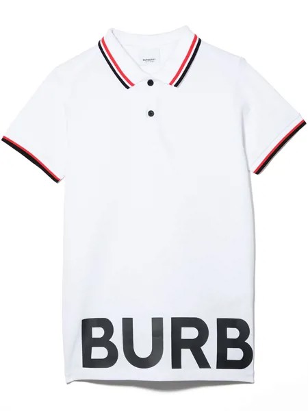 Burberry Kids рубашка поло с короткими рукавами и логотипом