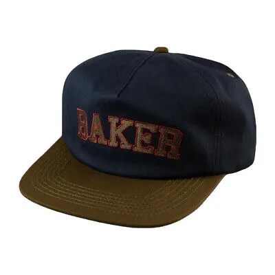 Baker Oscar Snapback Hat (темно-синий/зеленый) Мужская регулируемая кепка с 6 панелями