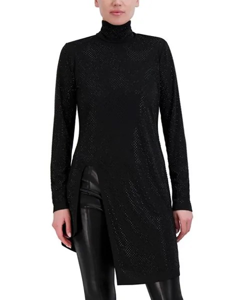 Водолазка с асимметричным разрезом на подоле BCBGMAXAZRIA, цвет Black