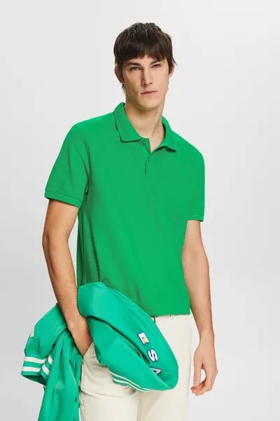 Футболка с воротником Esprit, зеленый