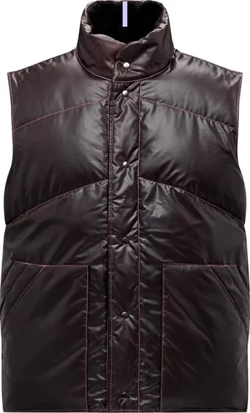 Пуховик MCQ Heat Puffer Vest 'Darkest Black/Pink', черный