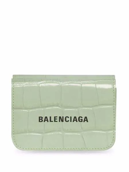 Balenciaga мини-кошелек Cash с тиснением под крокодила