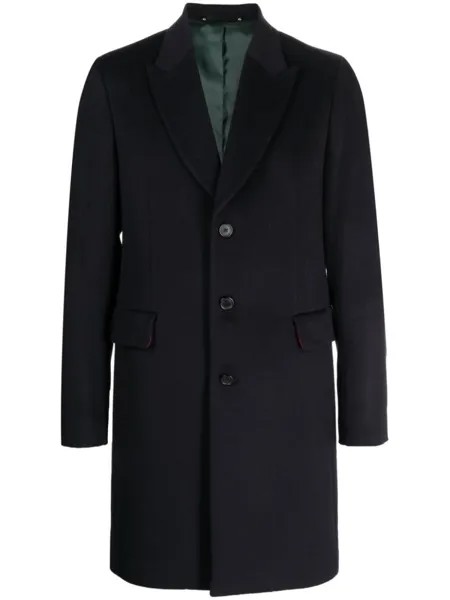 Paul Smith однобортное кашемировое пальто, черный