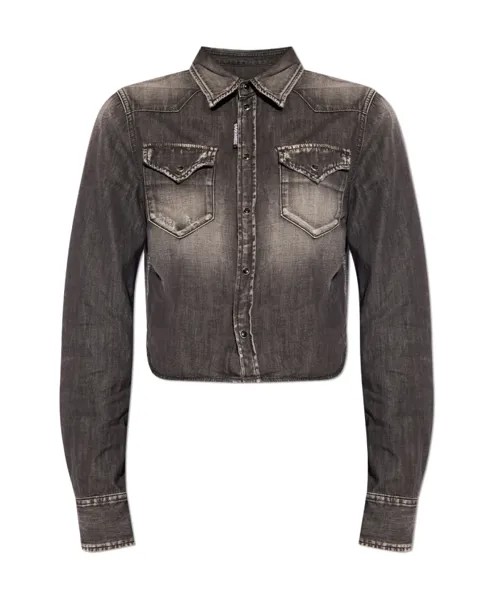 Джинсовая рубашка Dsquared2, серый