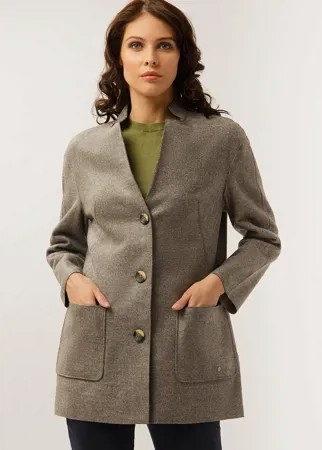 Пальто-пиджак женское Finn Flare A19-12041 коричневое XL