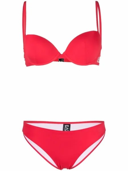 Ea7 Emporio Armani бикини с логотипом, красный