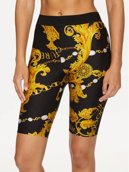 Байкерские шорты узкого кроя Versace Jeans Couture, черный