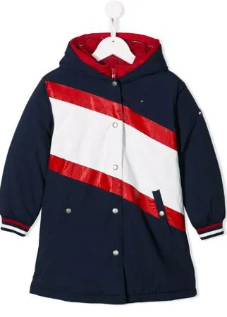 Tommy Hilfiger Junior пуховик в стиле колор-блок