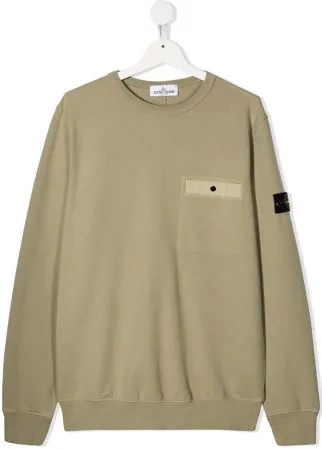 Stone Island Junior толстовка с накладным карманом
