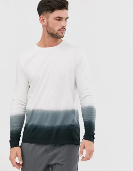 Белый лонгслив в полоску с эффектом омбре Jack & Jones Originals