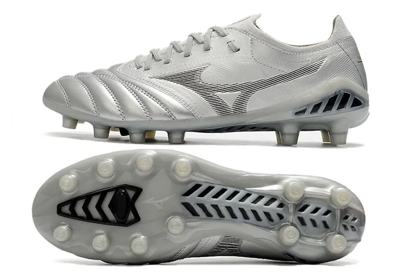 Оригинальная Мужская Спортивная обувь Mizuno xtmorelia NEO III Knitting FG, уличные кроссовки Mizuno серебристого/черного цвета, размер Eur 40-45