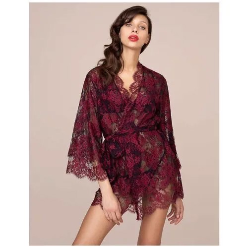 Халат Agent Provocateur, размер S/M, wine/navy
