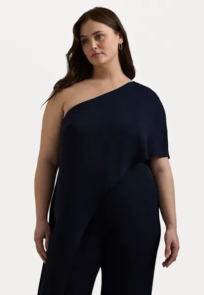 Комбинезон CAPE GEORGETTE ONE-SHOULDER JUMPSUIT Ralph Lauren, темно-синий