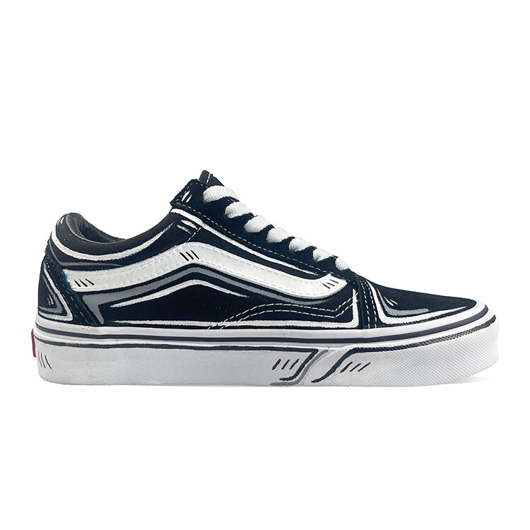 Кроссовки Vans Old Skool Skateboarding Shoes Unisex Low-top Black/white, черный