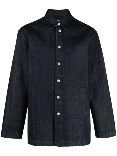 Jil Sander джинсовая рубашка с длинными рукавами, синий